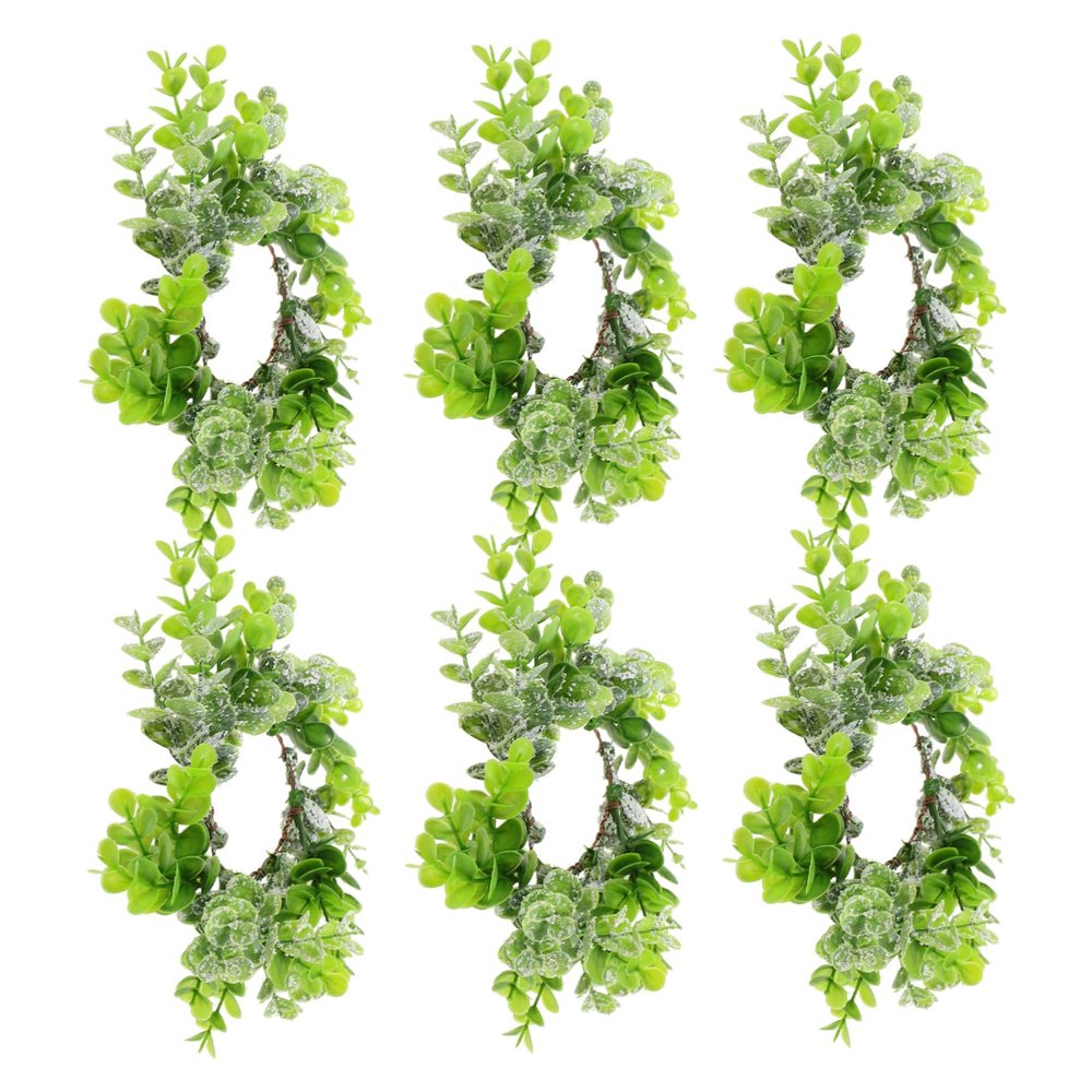 ABOOFAN 6pcs Realistic Simulated Eucalyptus Leaves Artificial Greenery for Classroom Decor Home