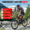 16 Pcs Kinesiology Tape for Knees, Pre Cut Knee Support & Stability, Elastic, Breathable, Latex-Free Pain Relief Athletic Tape for Knee - Black view 4