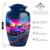 Car Adult Cremation Funeral Urn for Human Ashes, Keepsake Decorative Gift for Father & Mother, Small Urns for Ash, Combo, Grey (10 Inch & 3 Inch Mini Set of 3) view 2