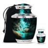 SABURIAL Fishing Urn - Cremation Urns for Human Ashes - Combo 1 - Large with 3 Inch Pack of 1 - Funeral for Male & Female - Keepsake Urn Ash - Burial Memorial Urns view 1