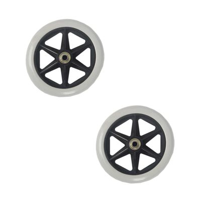 ZMTGLTG Wheelchair Front Small Wheel 6 inches/7 inches/8 inches - with Bearing Solid tire Universal Wheel, Quiet and wear-Resistant, Safe and Durable(Gray,6 inches)