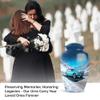 Car Adult Cremation Funeral Urn for Human Ashes, Keepsake Memorial Gift for Father & Mother, Beautiful Handcrafted Small Urns for Ash, Combo, Blue (10 Inch & 3 Inch Mini Set of 3) view 3