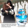 Car Adult Cremation Funeral Urn for Human Ashes, Keepsake Memorial Gift for Father, Beautiful Handcrafted Small Urns for Ash, Combo, Blue (10 Inch & 3 Inch Mini Set of 3) view 3