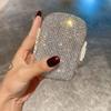 Lagnlnaoy Daily Pill Box Glitter Storage Box Pill Container with Rhinestones Compartment Travel Box Mini Pill Holder view 3