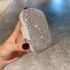 Lagnlnaoy Daily Pill Box Glitter Storage Box Pill Container with Rhinestones Compartment Travel Box Mini Pill Holder view 4