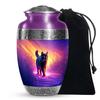 Cat Funeral Urns for Adult Ashes Men and Women - Blue Large Classic Funeral Urn for Ashes Adult Female Cremation 10 Inch - Burial Urn for Daughter and Teenage Girls view 1
