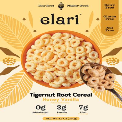 Elari Tigernut Root Original Cereal, 8.5 oz, Gluten-Free, No Added Sugar (1 Pack, Honey Vanilla)