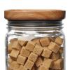 Ball Stack & Store Glass Mason Jars with Wooden Lid, Used for Pantry, Cookies, Flour, Cereal, Rice, Sugar, Tea, Coffee Beans, Spices, Square, 9.9-Cup (Pack of 4) view 4