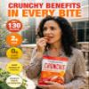 NaturalSlim CRONCHIS Protein Bites, Nacho Cheese Flavour Protein Snacks, Crunchy Cheese Snack Bites, Gluten Free, 13g Protein, 3g Net Carbs, Individual Snack Bags, Box of 6, 1 oz Each view 3