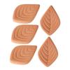 ULTECHNOVO 5pcs Softener Terracotta Storage Container Leaf Design Airtight Moisture Absorber for Brown view 1
