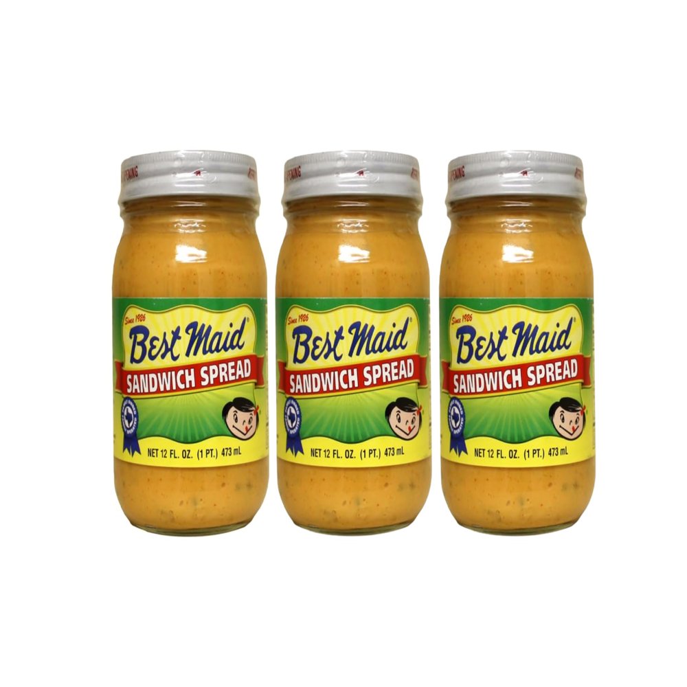 Best Maid Sandwich Spread, 12 oz Jar Creamy and Tangy Spread Made with Premium Ingredients, Perfect for Sandwiches, Burgers, Salads, and Dips, Classic Texas-Style Flavor (12oz (Pack of 3))