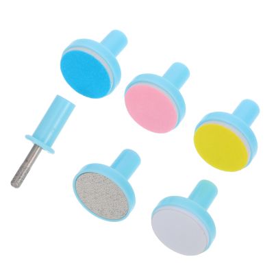EXQUIMEUBLE Electric Baby Nail File Replacement Heads Set of 6 Soft Sandpaper Pads for Newborns Infants and Toddlers Compatible Electric Nail Trimmer and Clipper Kits