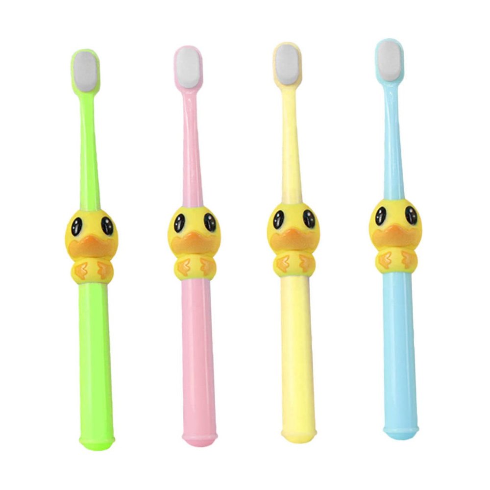 VERDANVERSE 4pcs Cartoon Boy Girl Toothbrush Soft Bristle Teeth Cleaning Brushes for Ages Safe Material Fun
