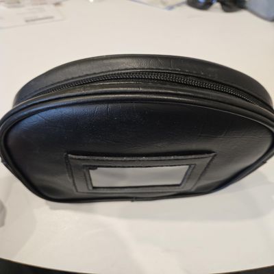 Post-Operative Kit Bag, Black Leatherette with Zipper Closure, Medical Storage Case