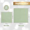 100 Pcs Cocktail Napkins Folded 5 x 5 Inches Disposable Napkin Beverage Napkins for Dinner Wedding Birthday Party Supplies- Sage Green view 2