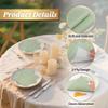 100 Pcs Cocktail Napkins Folded 5 x 5 Inches Disposable Napkin Beverage Napkins for Dinner Wedding Birthday Party Supplies- Sage Green view 3