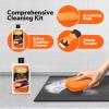 CleanCrown 3-in-1 Cooktop Cleaner Kit (8.8 Oz Cooktop Cleaner + Scrubbing Pad + Scraper), Stovetop Cleaner for Electric Top Stoves, Ceramic Cooktops & Fireplace Glass, Remove Burned on Food, Grease view 3
