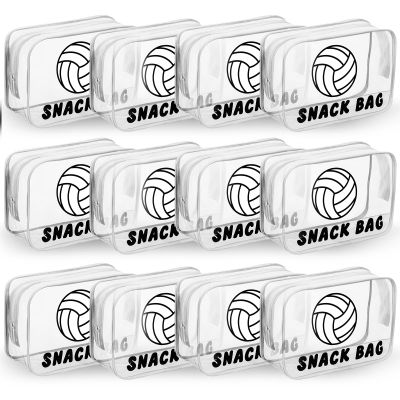 Yeyeplum 12 Pcs Volleyball Snack Bags for Team Cosmetic Bag Gifts