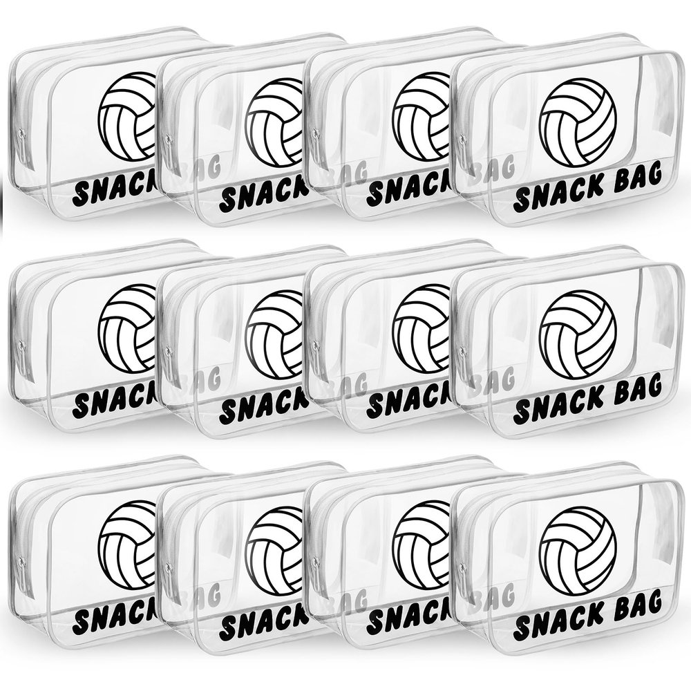 Yeyeplum 12 Pcs Volleyball Snack Bags for Team Cosmetic Bag Gifts