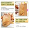 HOODANCOS 50pcs Kraft Paper Packaging Bags Homemade Bread Bags Food Grade Sourdough Bread Storage view 4