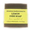 Allnations Soap Co - Handmade Solid Dish Soap Bar - Free of Dyes and Pure Essential Oil - 5oz - Vegan (Lemon) view 1