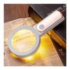 Reading Magnifier with Light, Handheld Magnifying Glass for Seniors, Macular Degeneration, 100mm Lens view 1