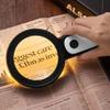 Reading Magnifier with Light, Handheld Magnifying Glass for Seniors, Macular Degeneration, 100mm Lens view 3