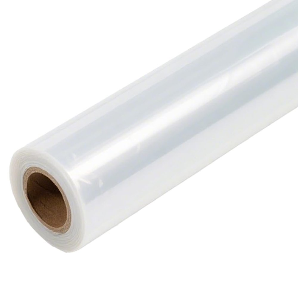 COOLAKE 220ft Clear Cellophane Wrap Roll 35" x 220 ft - 3 Mil Thick Clear Gift-Wrapping Paper for Treats Gift Baskets, Flower Bouquets, Crafts & Party Decor (35" fold into 17.5)