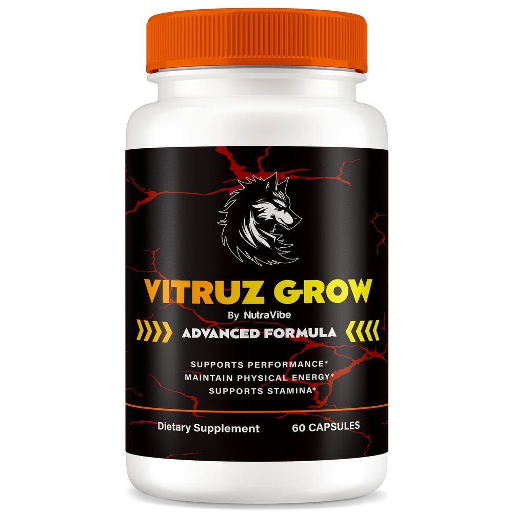 Vitruz Grow for Men, Official VitruzGrow Pills, Our Premium Formula to Support Peak Performance, Long-Lasting Energy, and Overall Well-Being, All-Natural Vitrus Grow Capsulas, Review (60 Capsules)