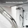 12 Inch Grab Bars for Shower, Stainless Steel Safety Handicap Grab Bars for Bathroom, Anti-Slip Shower Handle, Wall Mounted (2 Pack, Polished Nickel) view 4