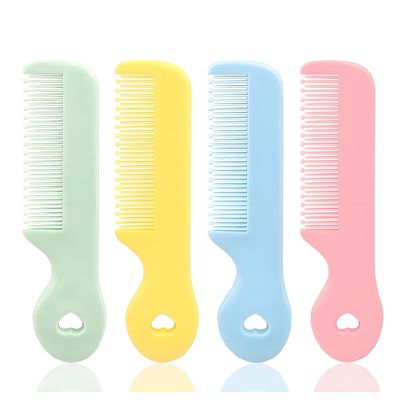 4Pcs Baby Combs with Round Colorful Soft Bristle Tips, Gentle on Sensitive Scalp Skin for Newborns, Infants, Toddlers for Nursery Newborn Infant Girl Boy Kids Comb BabyGrooming and Healthcare Kits