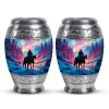 Yatskia Colorful Cowboy Small Urns for Human Ashes Keepsake Mother and Father, Mini Urn for Adult Ashes, (Monar Pack of 2, 3 Inch) view 1