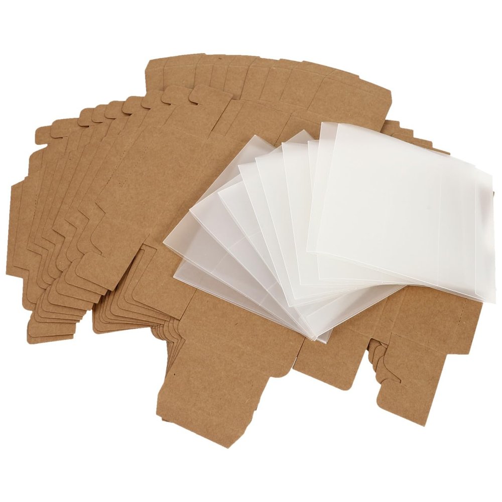 Vaguelly 12pcs Kraft Paper Storage Box Handmade Soap Holder Diy Wrapping Case Jewelry Display Box