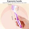 Meyeyaia 30pcs Denture Toothbrush Set, Hard and Soft Double Bristle Denture Brush, 4 Colors Optional Denture Care Cleaning Brush, Rubber Non-Slip Handle for Denture Brushes view 2
