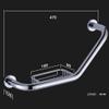 Grab Bars Bathroom Handles Safety Curved Stainless Steel Grab Rails, Shower Chrome Safety Elderly Toilet Anti-Slip Support Handle with Soap Basket view 3