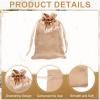 MECCANIXITY Satin Bags with Drawstring, 4x6 Inch Wedding Favor Bag Mini Gift Packaging Bag for Birthday Christmas Jewelry Party (Light Pink, Pack of 4) view 3