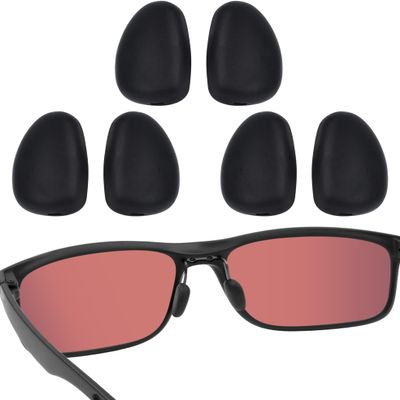 Acefrog 3 Pairs Upgraded Nose Pads for Maui Jim Big Wave MJ440, Bamboo Forest MJ415, Red Sands MJ432, Guardrails MJ327, MJ439, MJ433, MJ449 Sunglass, Push-in Nose Piece Replacement, Black, Anti-Slip