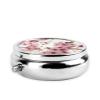 Cherry Blossom Pill Box Round Pill Case for Pocket Purse 3 Compartment Medicine Pill Organizer Cute Portable Travel Pillbox Vitamin Cod Liver Oil Storage Box Unique Gift Organizer view 3