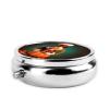 Happy Thanksgiving Turkey Pill Box Round Pill Case for Pocket Purse 3 Compartment Medicine Pill Organizer Cute Portable Travel Pillbox Vitamin Cod Liver Oil Storage Box Unique Gift Organizer view 3