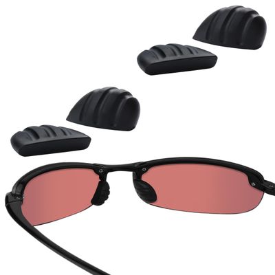 Acefrog 2 Pairs Upgraded Nose Pads for Maui Jim Sandy Beach MJ408, Ho'okipa MJ407, Kanaha MJ409, Makaha MJ405, Turtle Bay MJ411, Hapuna MJ414 Sunglass, Push-in Nose Piece Replacement, Anti-Slip