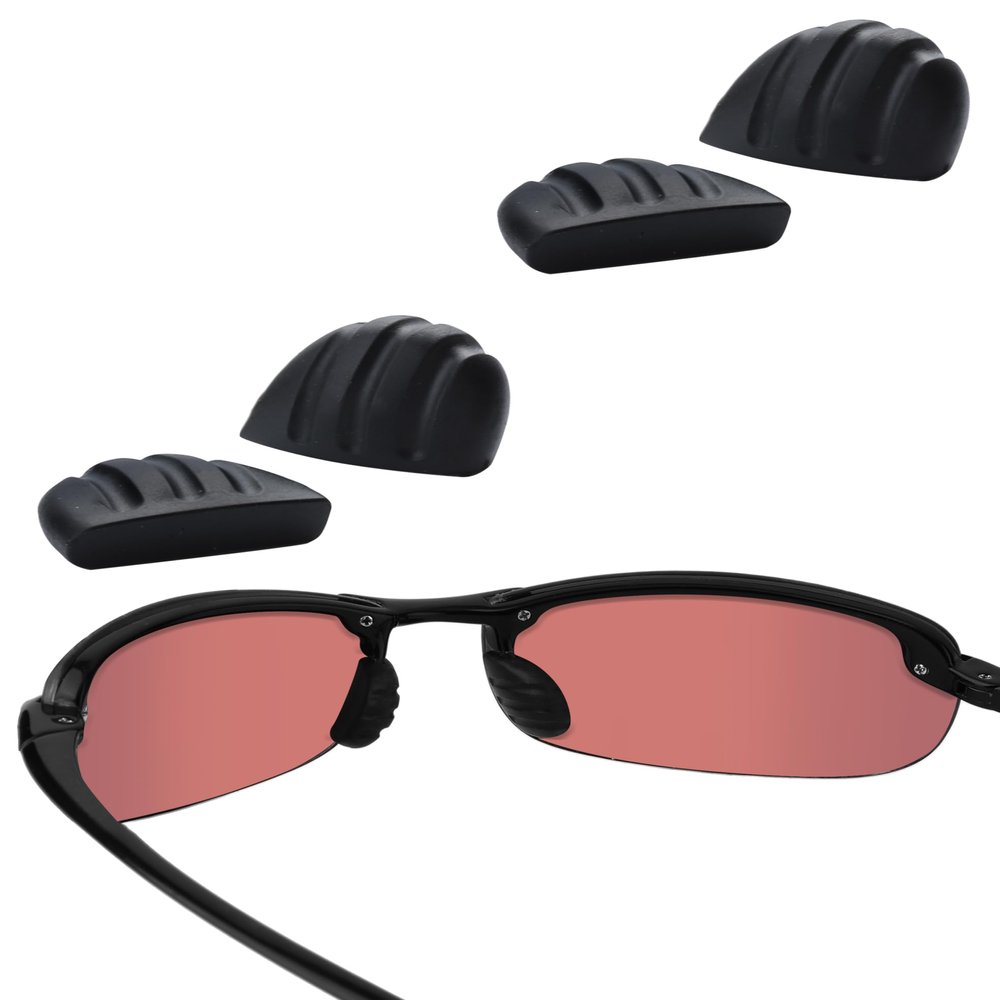 Acefrog 2 Pairs Upgraded Nose Pads for Maui Jim Sandy Beach MJ408, Ho'okipa MJ407, Kanaha MJ409, Makaha MJ405, Turtle Bay MJ411, Hapuna MJ414 Sunglass, Push-in Nose Piece Replacement, Anti-Slip