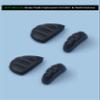 Acefrog 2 Pairs Upgraded Nose Pads for Maui Jim Sandy Beach MJ408, Ho'okipa MJ407, Kanaha MJ409, Makaha MJ405, Turtle Bay MJ411, Hapuna MJ414 Sunglass, Push-in Nose Piece Replacement, Anti-Slip view 2