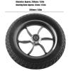 10in Rubber Wheel Tyre, Inflatable Caster for Electric Front Wheelchair, 12mm 6001 Bearing, Skid and view 2