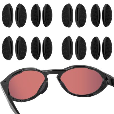 Acefrog 4 Pairs Upgraded Nose Pads for Oakley Clifden OO9440, Forager OO9421, Plazma OO9019, Plazma Asian Fit OO9019A Sunglass, Push-in Nose Piece Replacement, Black, Anti-Slip