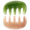 HAKIDZEL 2Pcs Comb Massager Wax Scalp Massager Tool for Meridian Massage Multi Functional Wide Tooth Comb for Neck and Back Relaxation Lightweight and Durable Design view 1