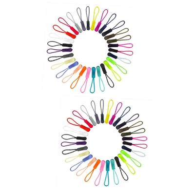 jojofuny 240pcs Zipper Pullers for Clothing and Bags Zipper Extensions Mixed Colors for Luggage Handbags and Backpacks