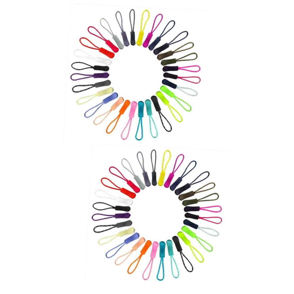jojofuny 240pcs Zipper Pullers for Clothing and Bags Zipper Extensions Mixed Colors for Luggage Handbags and Backpacks