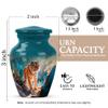 JAGSHASHI Tiger Human Remains Urns - Miniture Urn for Mom & Dad - Small Urns for Ashes - Keepsakes Urn for Ash - 3 Inch Pack of 2 view 2