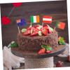 ABOOFAN 150Pcs National Flag Toothpick Flags for Cake Toppers and Fruit Decorations Mixed Style Picks for Parties BBQ and Celebrations view 4