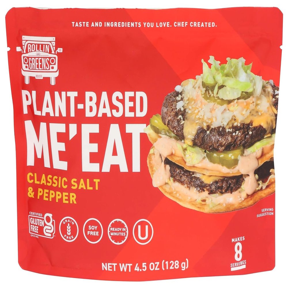 Rolling Greens Classic Salt & Pepper Plant-Based Meat 4.5 oz (Pack of 12)
